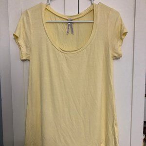 Pale Yellow Short Sleeved Shirt